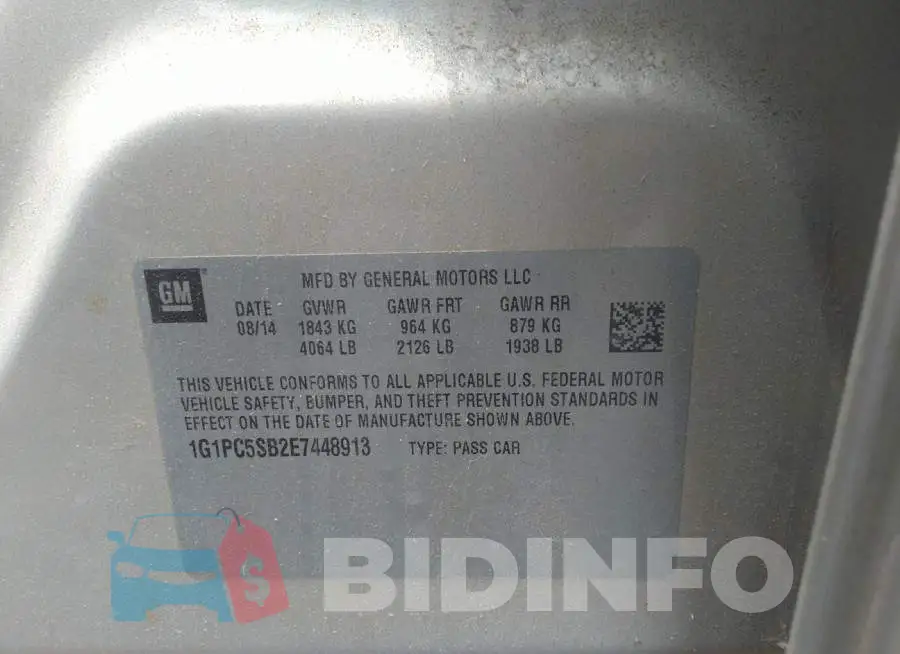 1G1PC5SB2E7448913 Photo# 9