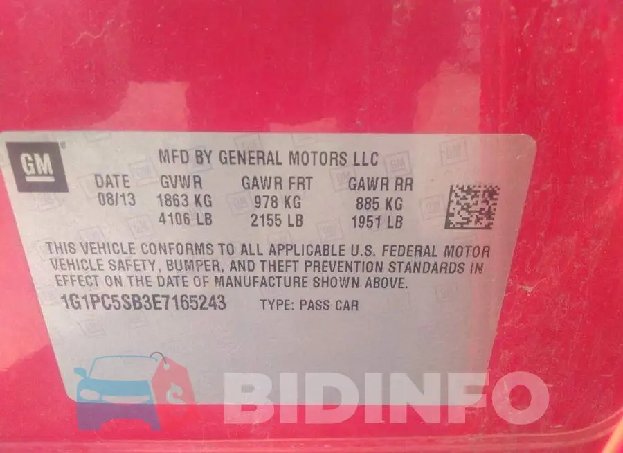 1G1PC5SB3E7165243 Photo# 9