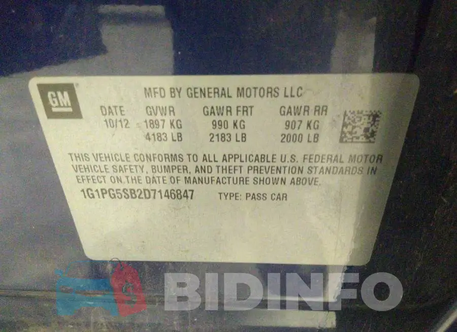 1G1PG5SB2D7146847 Photo# 9