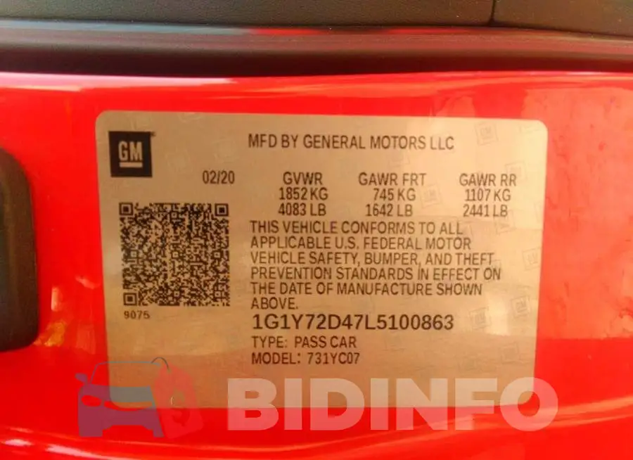 1G1Y72D47L5100863 Photo# 9