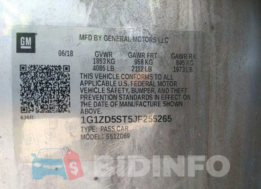 1G1ZD5ST5JF255265 Photo# 9