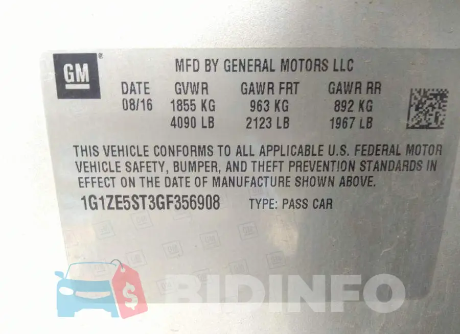 1G1ZE5ST3GF356908 Photo# 9
