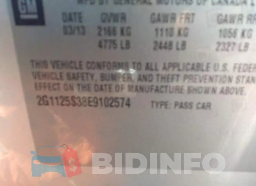 2G1125S38E9102574 Photo# 9