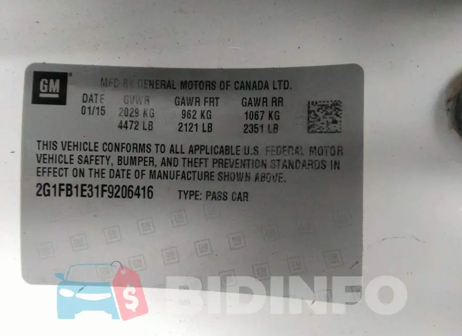 2G1FB1E31F9206416 Photo# 9
