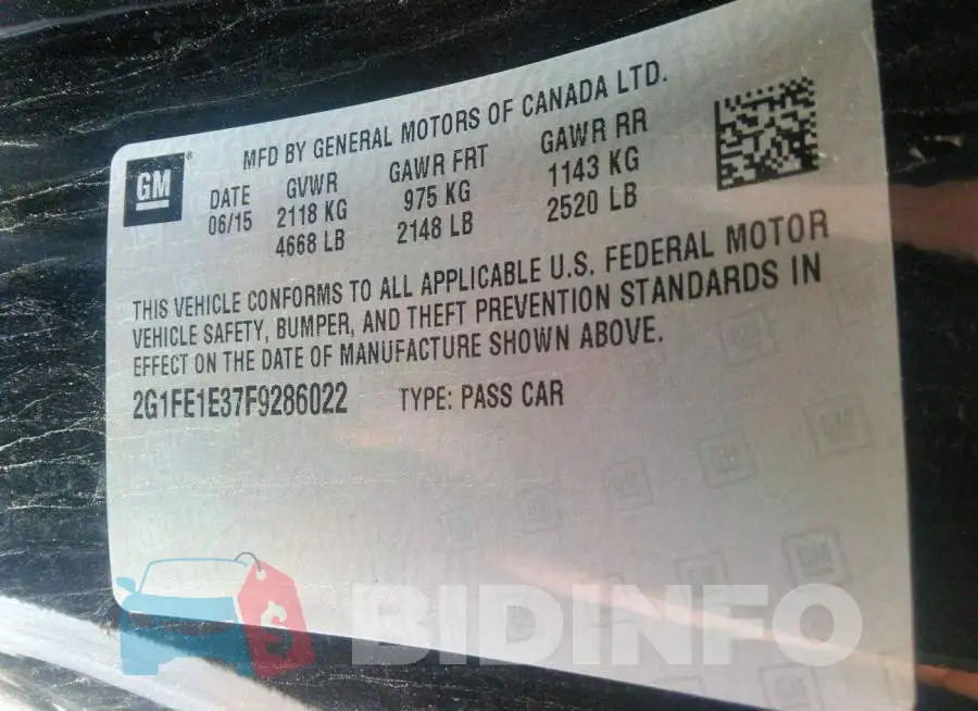 2G1FE1E37F9286022 Photo# 9