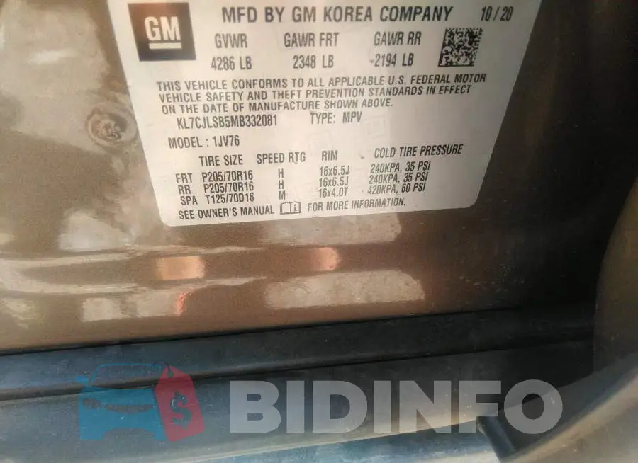 KL7CJLSB5MB332081 Photo# 9