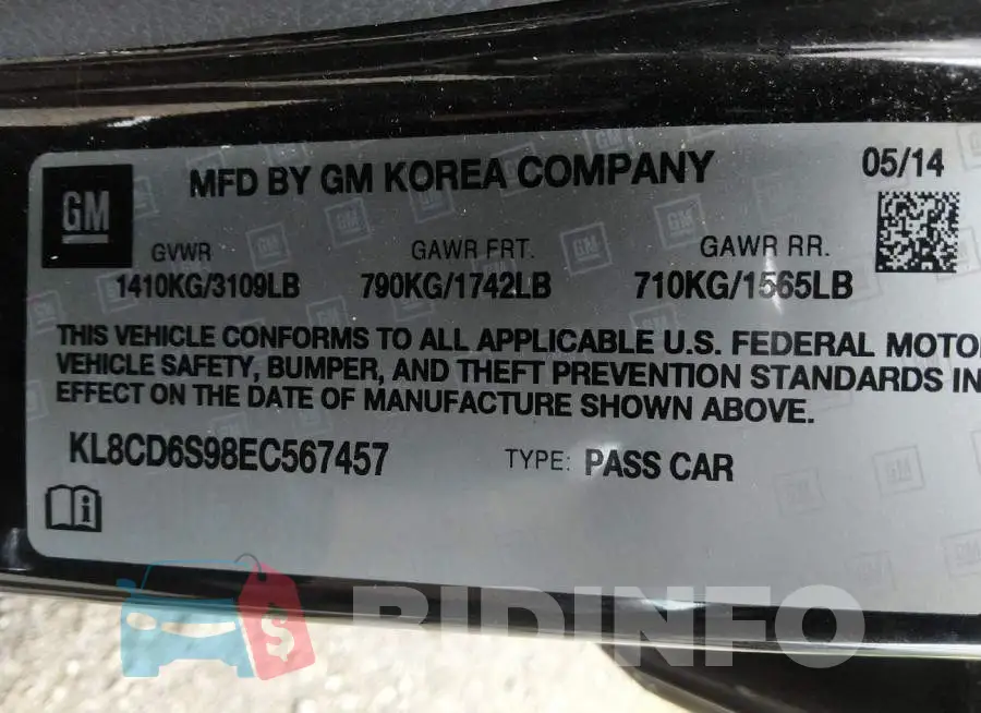 KL8CD6S98EC567457 Photo# 9