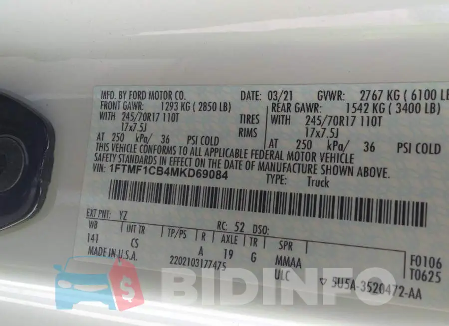 1FTMF1CB4MKD69084 Photo# 9