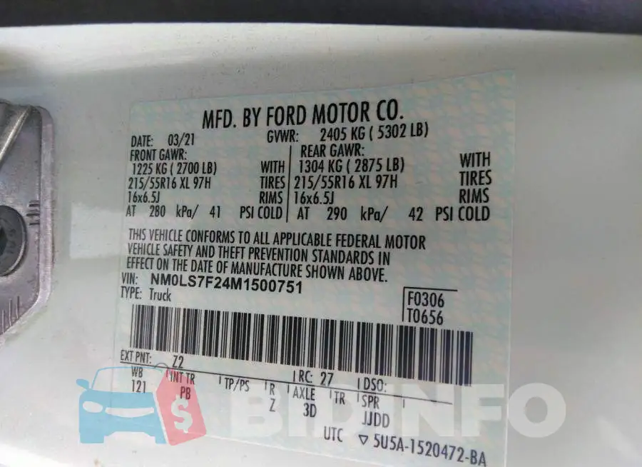 NM0LS7F24M1500751 Photo# 9