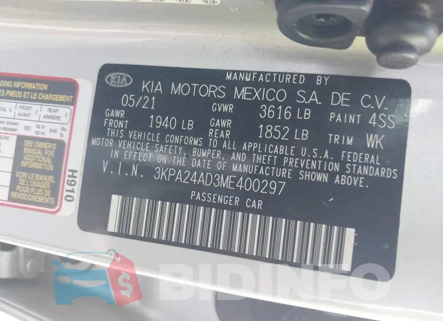 3KPA24AD3ME400297 Photo# 9