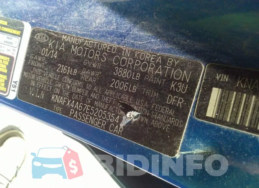 KNAFX4A67E5205354 Photo# 9