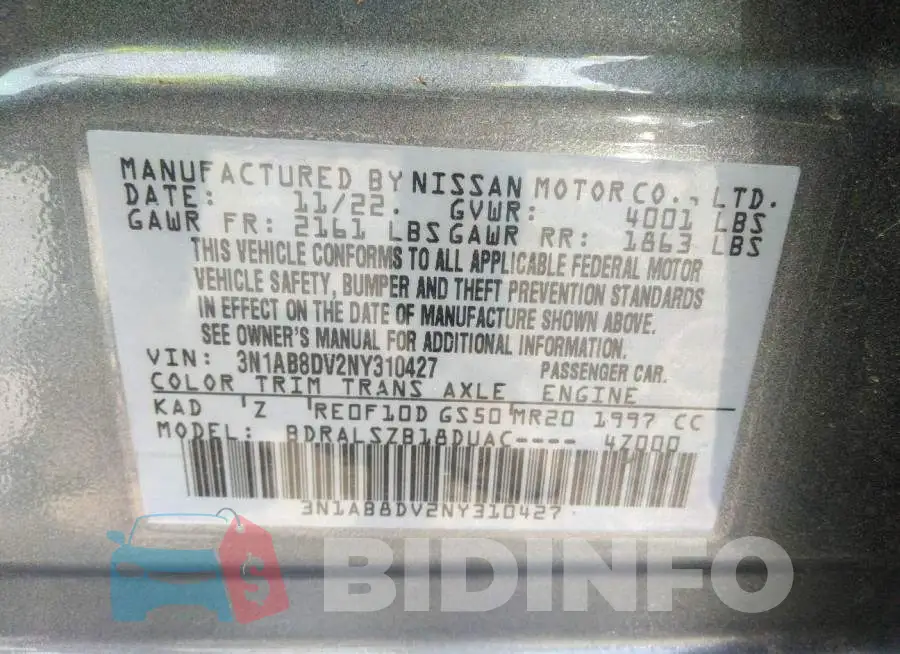 3N1AB8DV2NY310427 Photo# 9