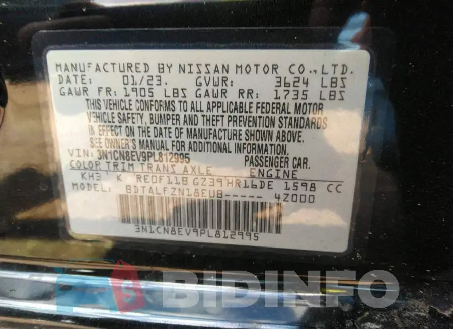 3N1CN8EV9PL812995 Photo# 9