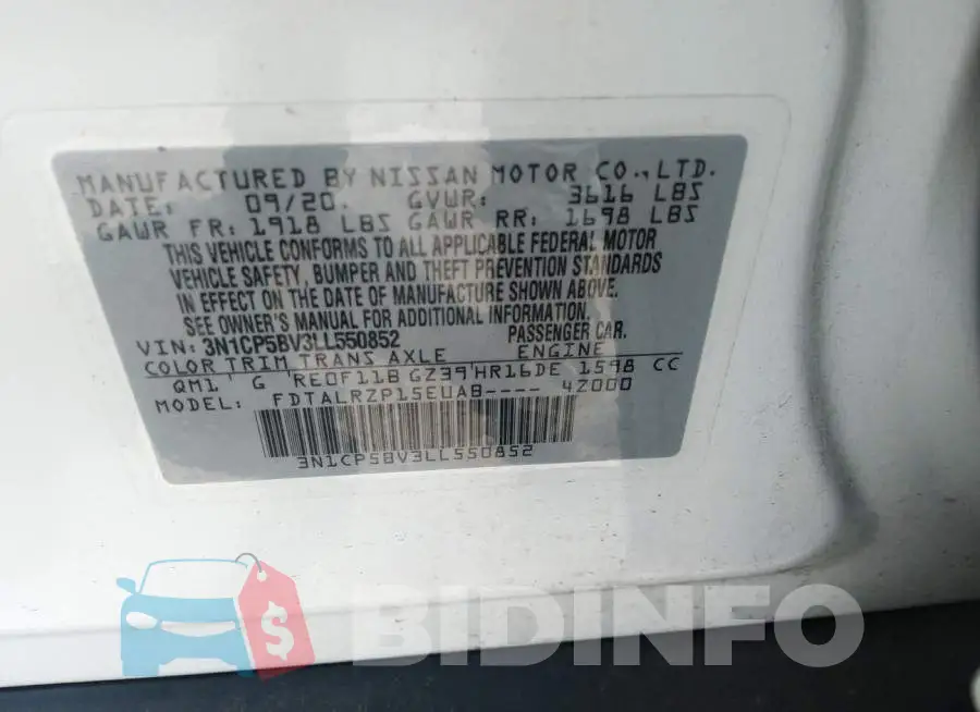 3N1CP5BV3LL550852 Photo# 9