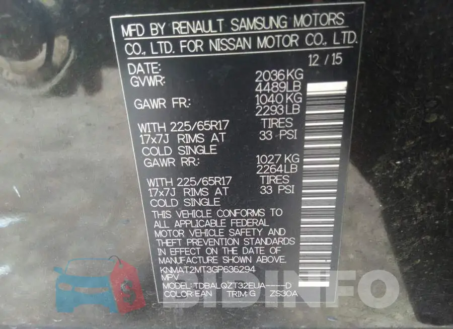 KNMAT2MT3GP636294 Photo# 9