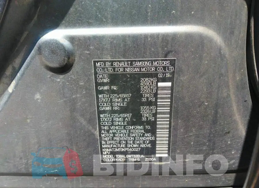 KNMAT2MT3KP540027 Photo# 9
