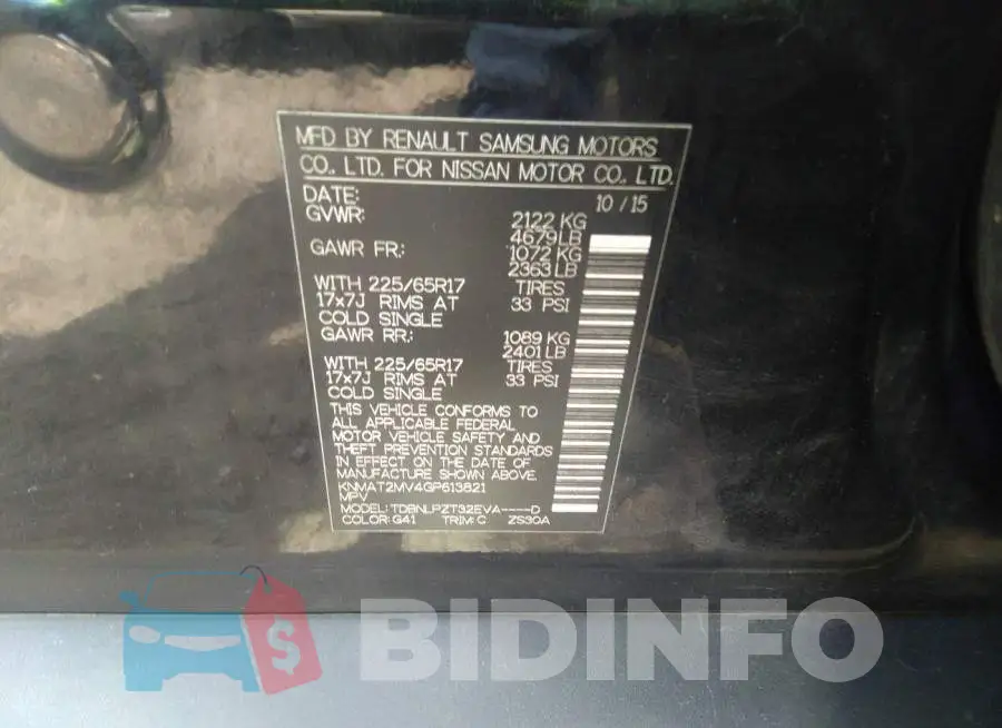 KNMAT2MV4GP613821 Photo# 9