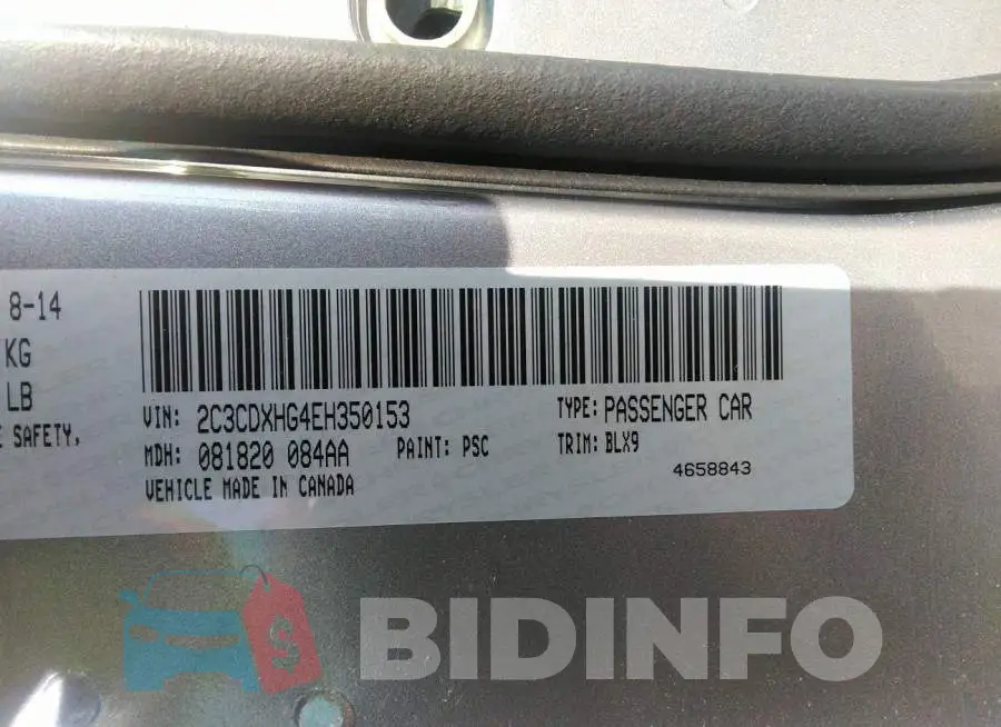 2C3CDXHG4EH350153 Photo# 9