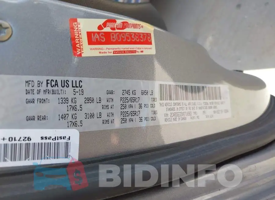 2C4RDGEG5KR710983 Photo# 9