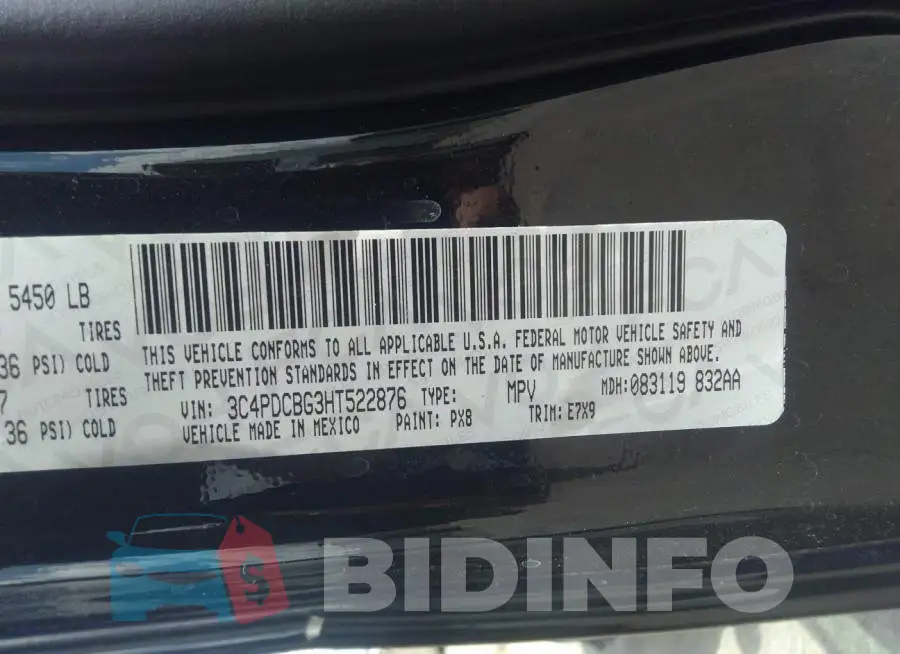 3C4PDCBG3HT522876 Photo# 9