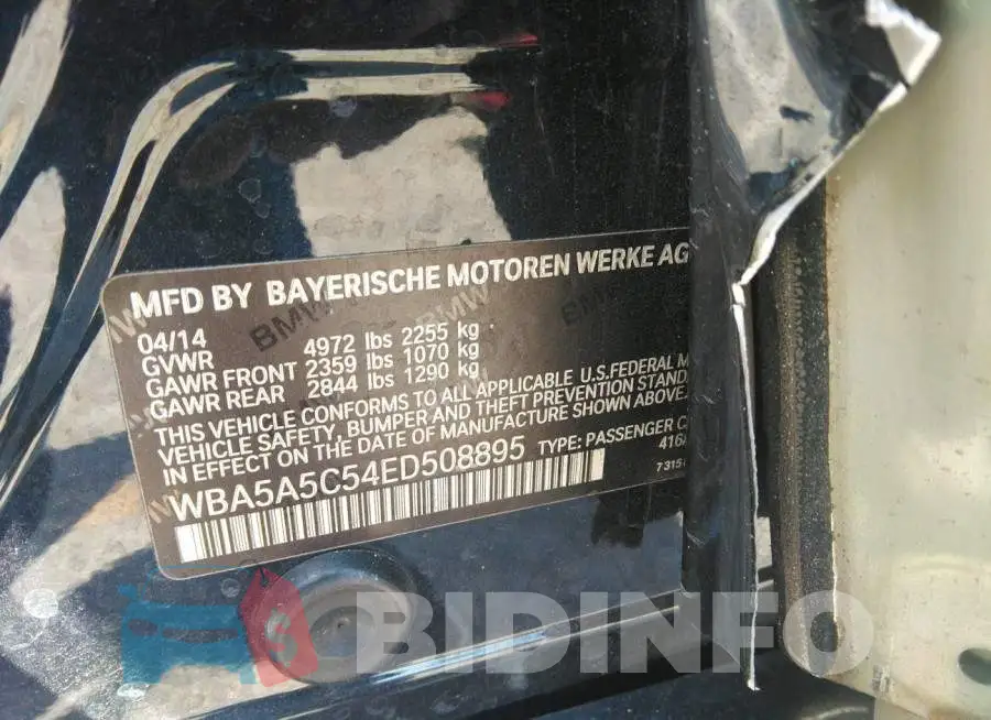 WBA5A5C54ED508895 Photo# 9