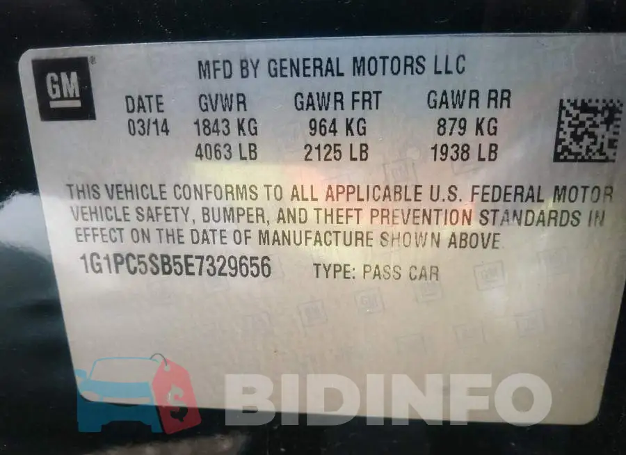 1G1PC5SB5E7329656 Photo# 9