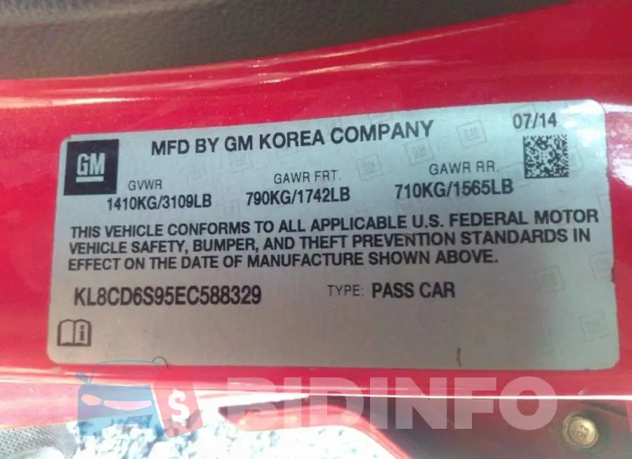 KL8CD6S95EC588329 Photo# 9
