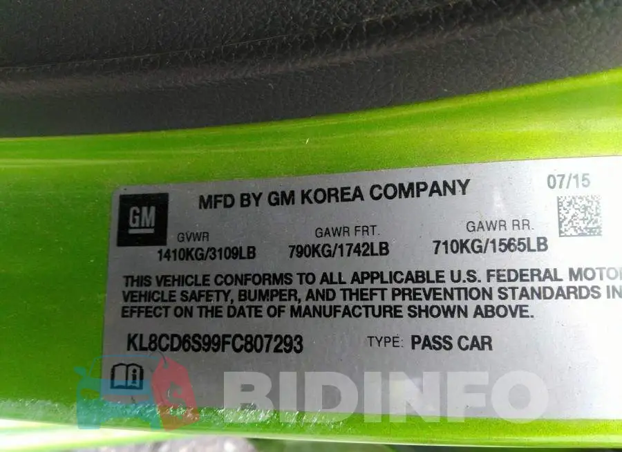 KL8CD6S99FC807293 Photo# 9
