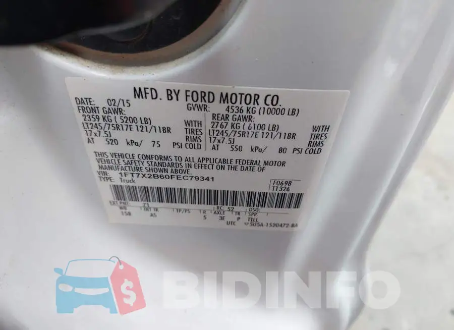 1FT7X2B60FEC79341 Photo# 9