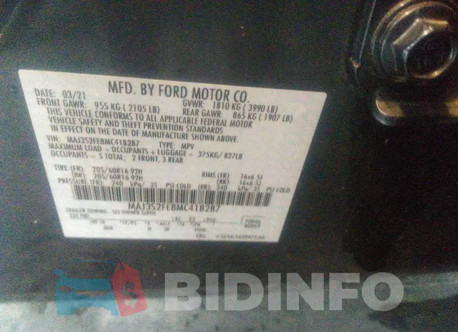 MAJ3S2FE8MC418287 Photo# 9