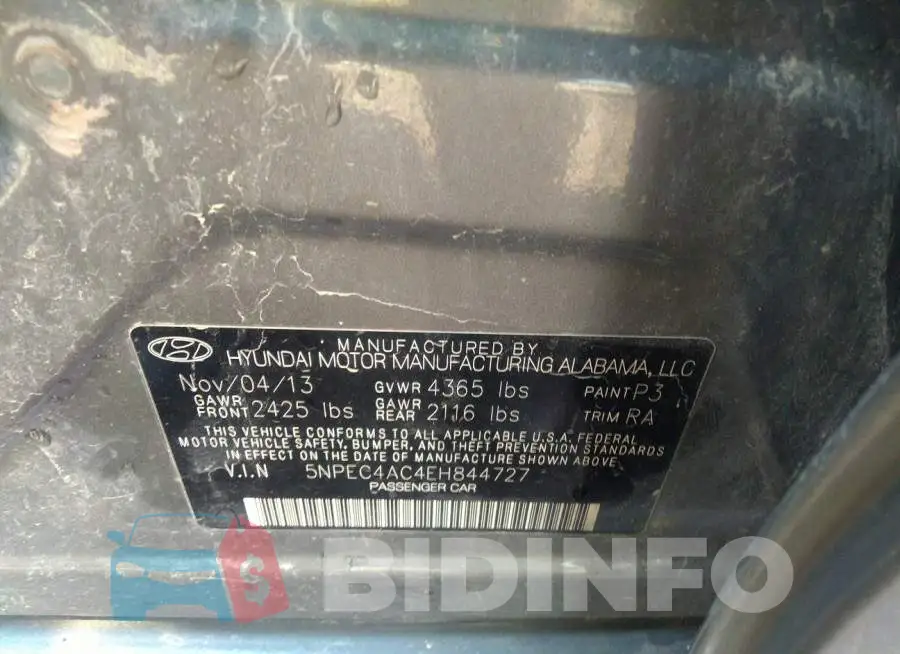 5NPEC4AC4EH844727 Photo# 9