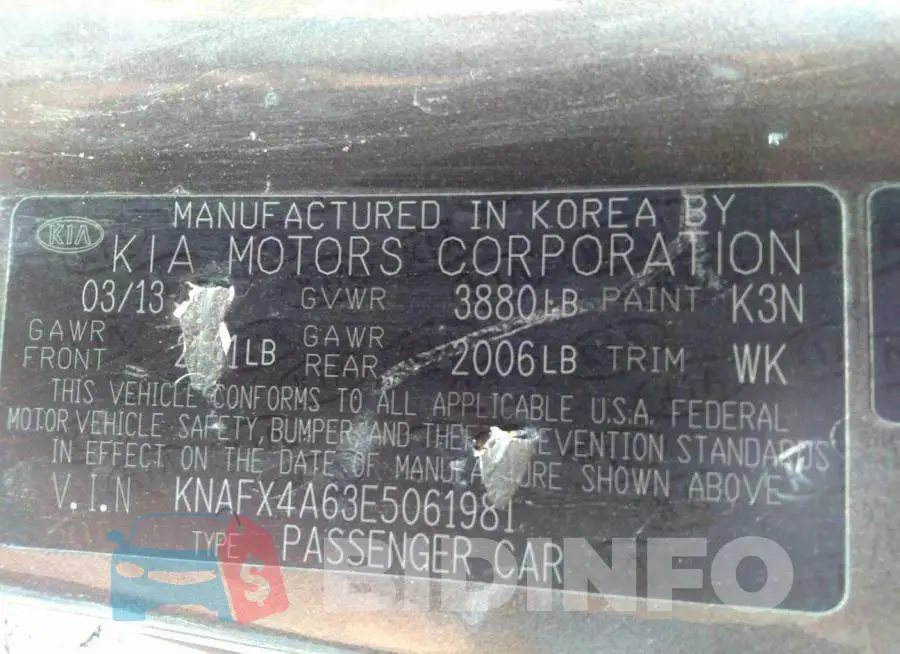 KNAFX4A63E5061981 Photo# 9