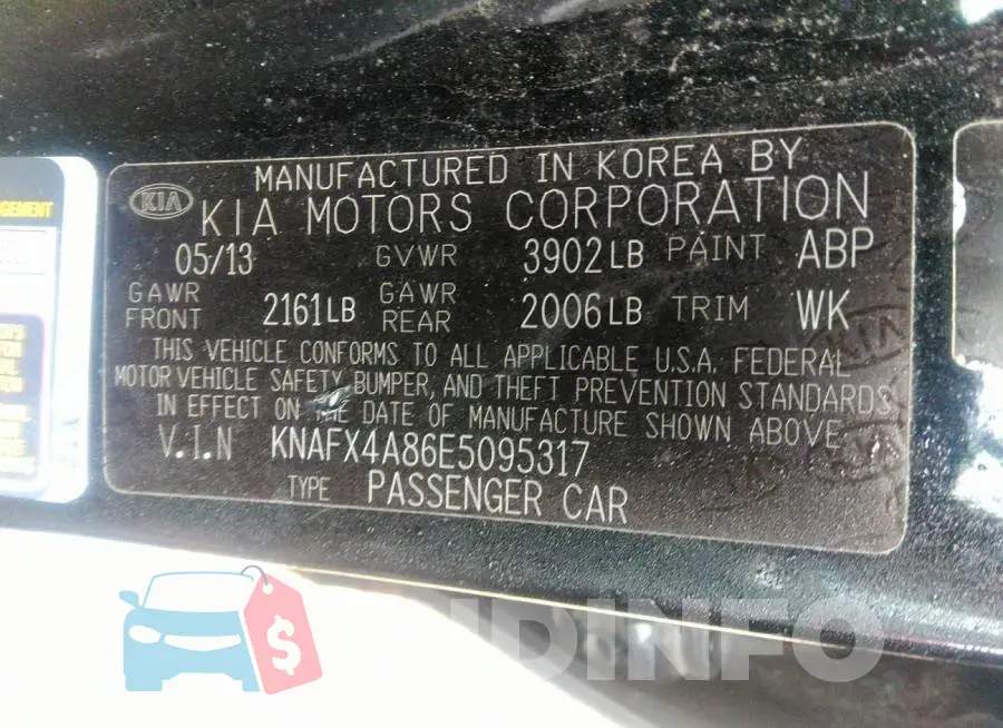 KNAFX4A86E5095317 Photo# 9