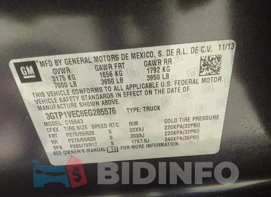 3GTP1VEC8EG285576 Photo# 9