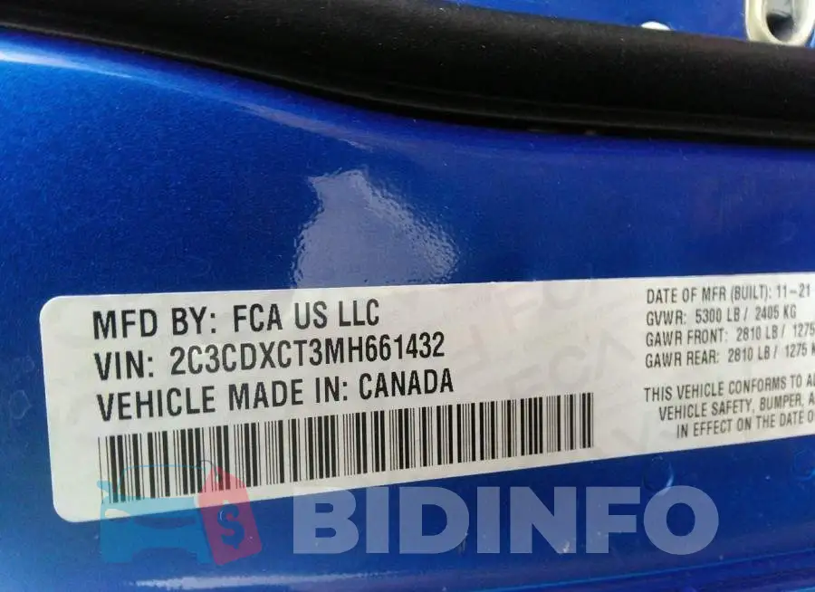 2C3CDXCT3MH661432 Photo# 9