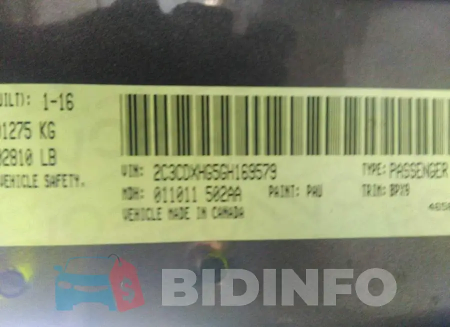 2C3CDXHG5GH169579 Photo# 9