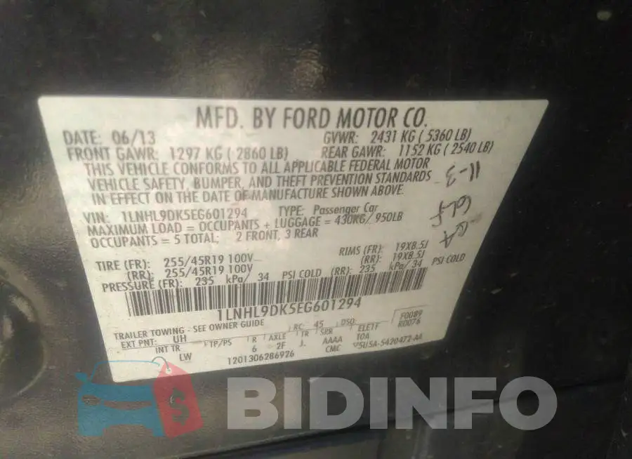 1LNHL9DK5EG601294 Photo# 9