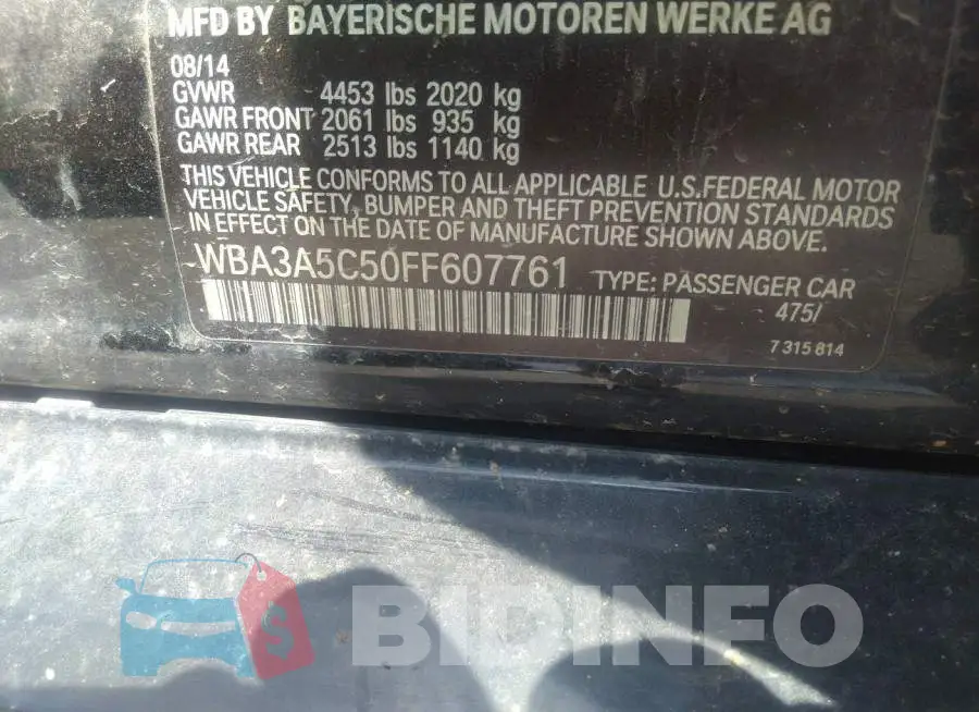 WBA3A5C50FF607761 Photo# 9