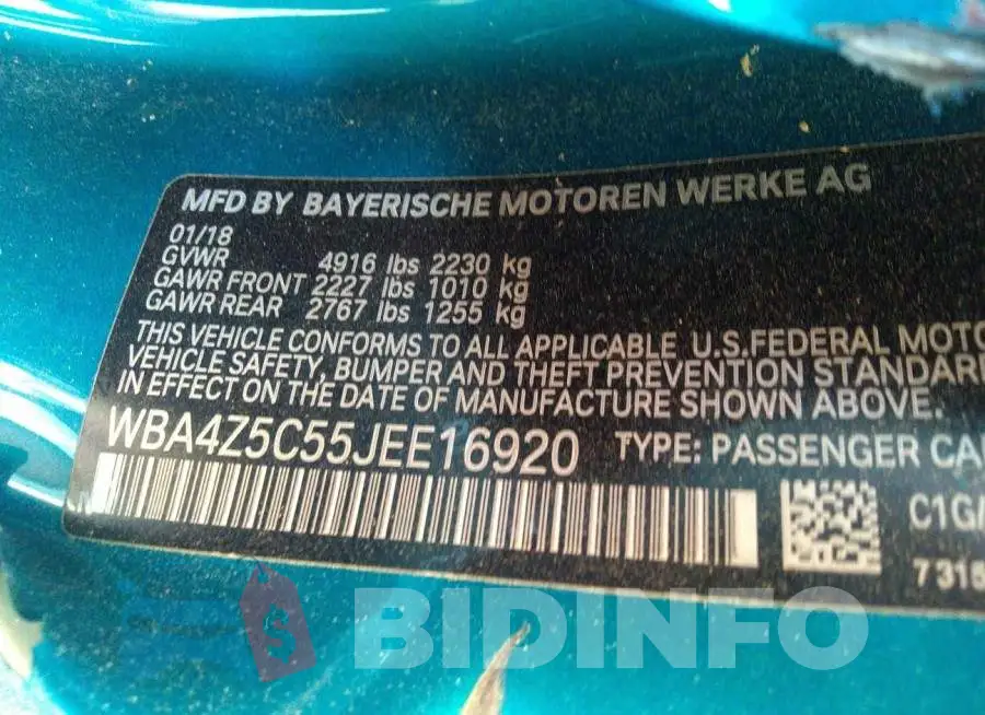 WBA4Z5C55JEE16920 Photo# 9