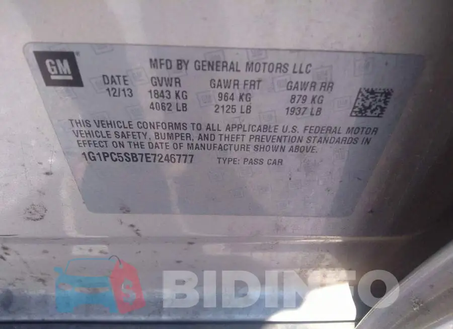 1G1PC5SB7E7246777 Photo# 9