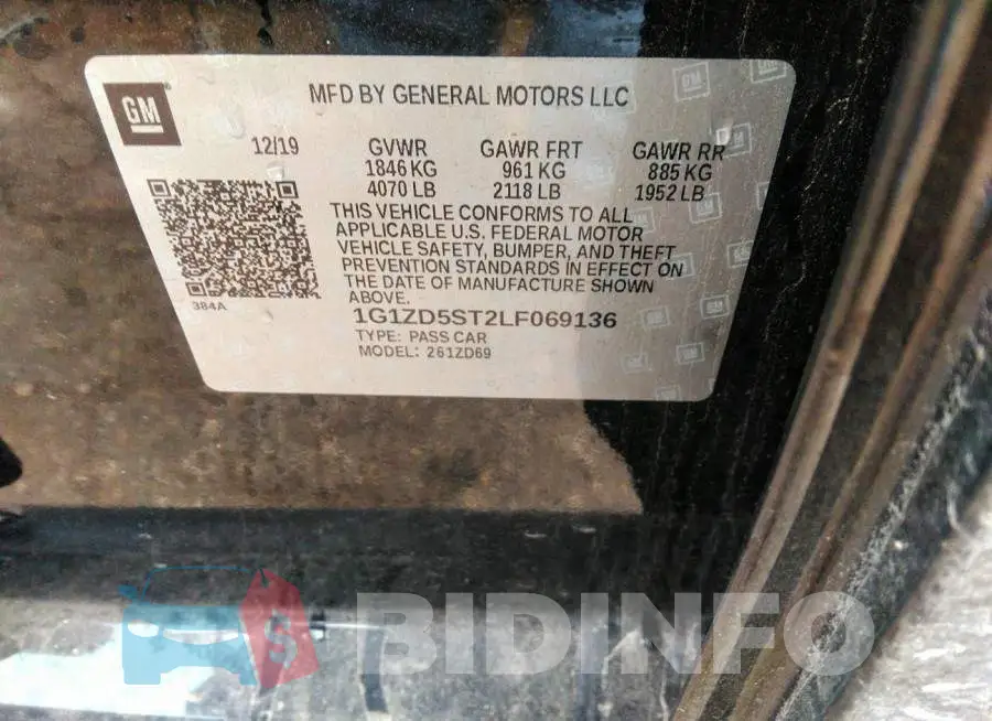 1G1ZD5ST2LF069136 Photo# 9