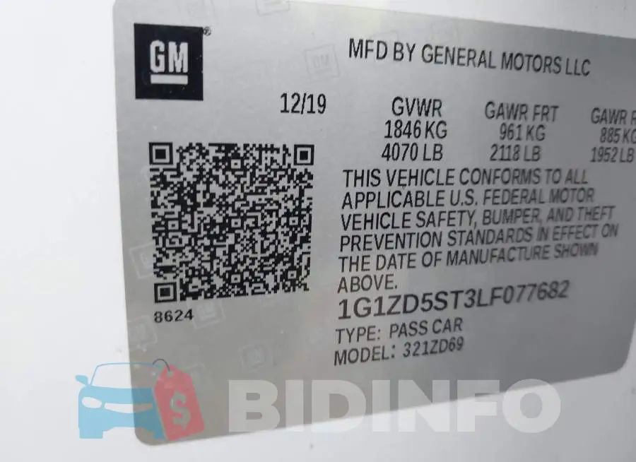 1G1ZD5ST3LF077682 Photo# 9
