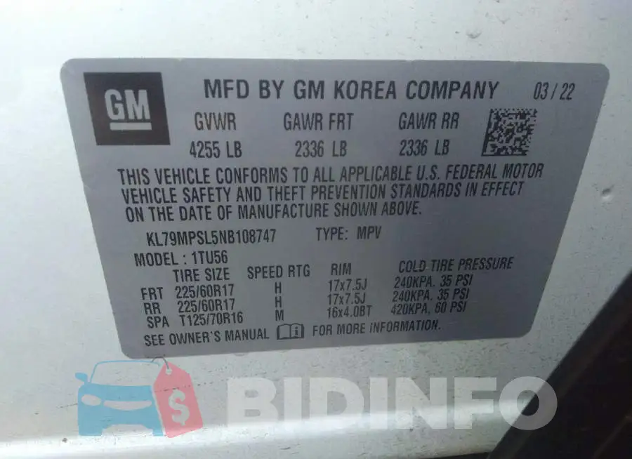 KL79MPSL5NB108747 Photo# 9