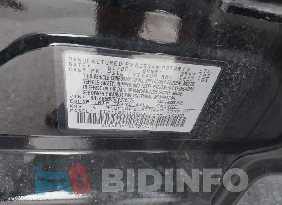 3N1AB8BV5LY216879 Photo# 9