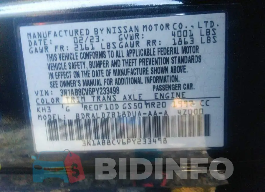 3N1AB8CV6PY233498 Photo# 9