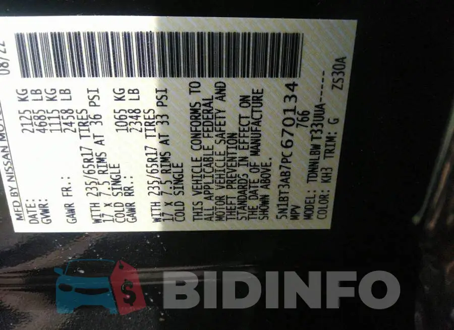 5N1BT3AB7PC670134 Photo# 9