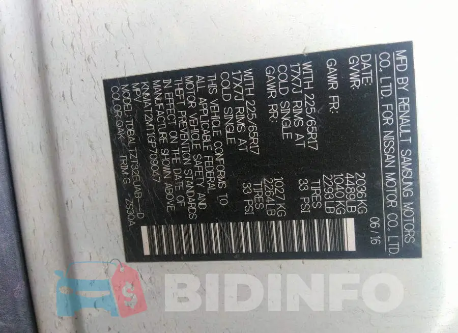 KNMAT2MT1GP709047 Photo# 9