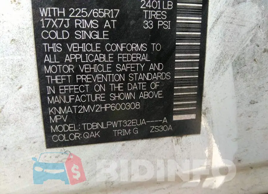 KNMAT2MV2HP600308 Photo# 9