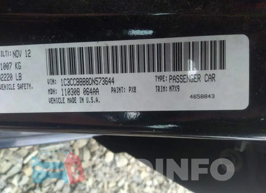 1C3CCBBB8DN573644 Photo# 9