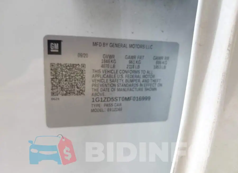 1G1ZD5ST0MF016999 Photo# 9